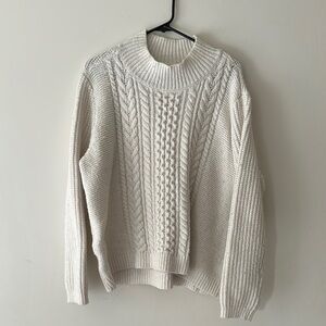 Cozy Cream Loft Cable Knit Sweater